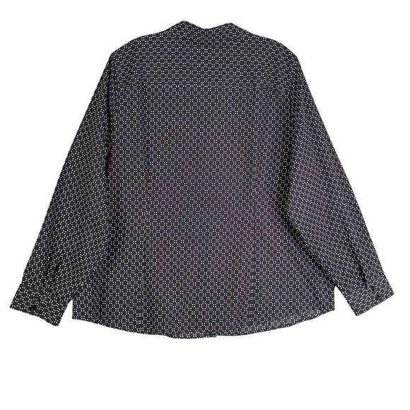 Chicos Shirt Women’s Button Down Long Sleeve Size 3 US XL Black Geometric - Picture 3 of 9